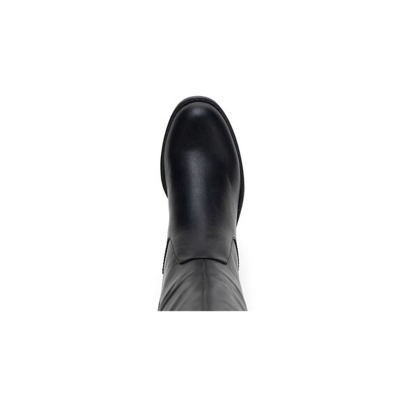 SUN STONE Womens Black Gore Stretch Allicce Round Toe Block Heel Boots 7 M WC - Picture 3 of 4